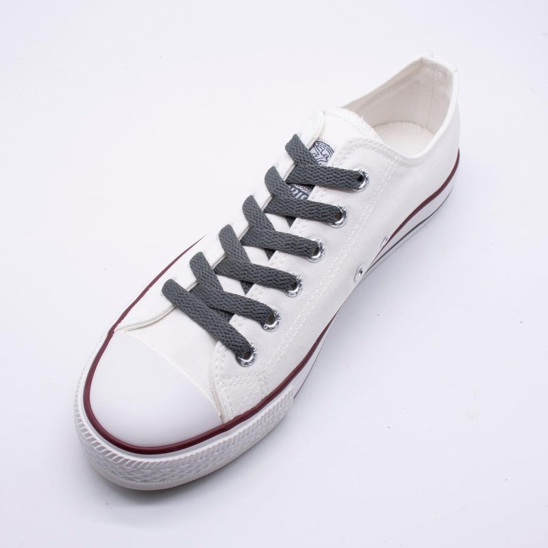 Handshop Flat Shoelaces 5/16" - Shoe Laces Replacements For Sneakers and Athletic Shoes Boots Deep Gray 91cm - Image 2